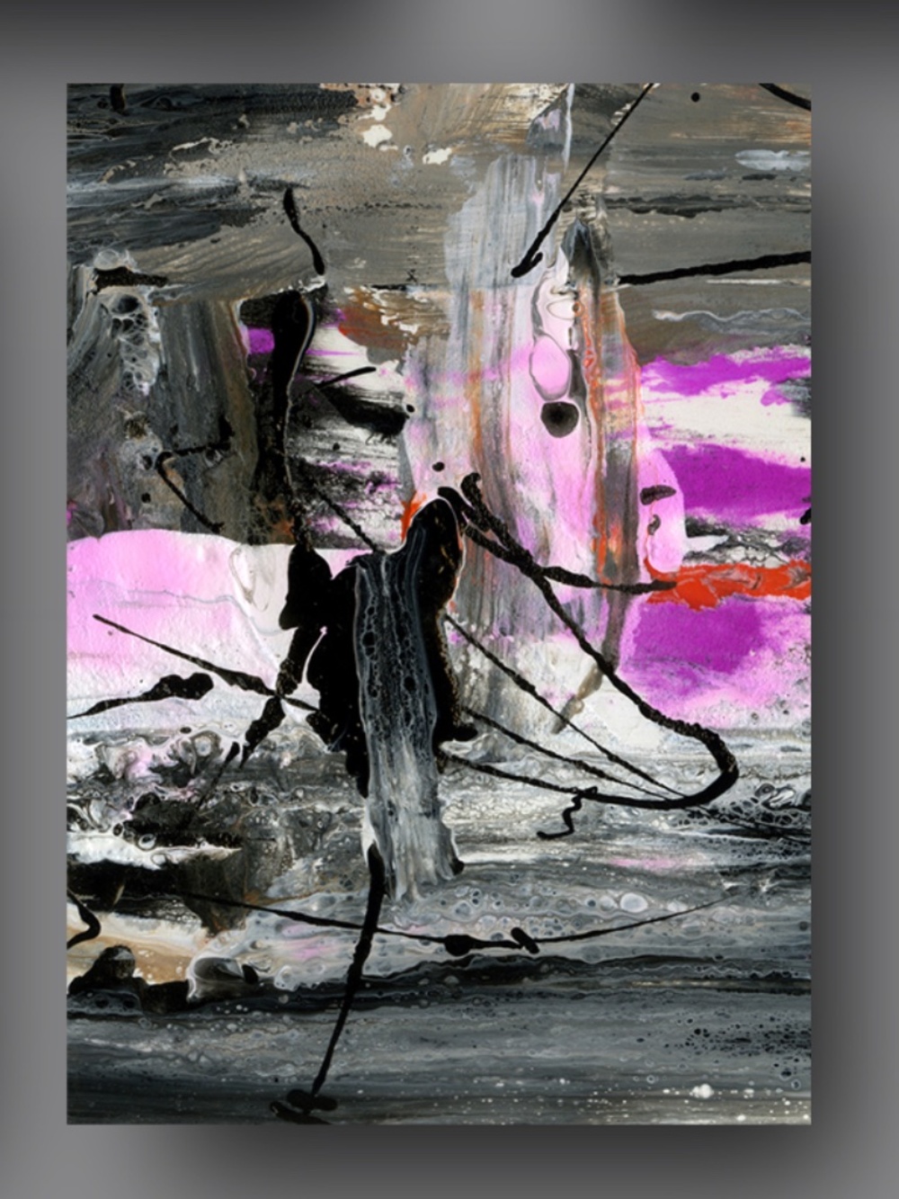 Original ACEO, Abstract art Painting - Organic Abstract 31